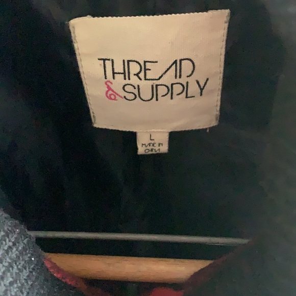 THREAD SUPPLY HOLIDAY PLAID LUMBERJACK WOOL JACKET - Picture 4 of 4